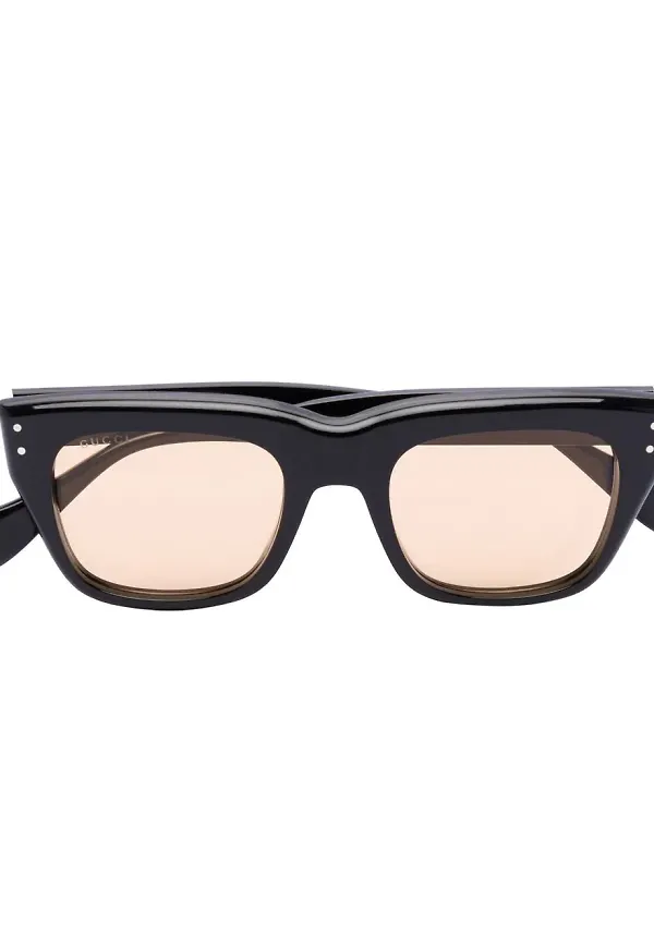 Gucci Eyewear tonade fyrkantiga solglasögon - Svart