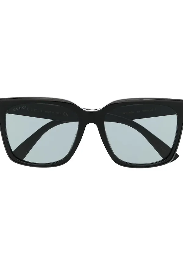 Gucci Eyewear tonade fyrkantiga solglasögon - Svart