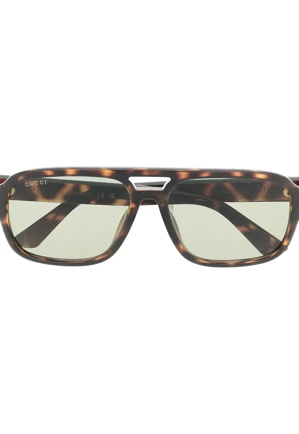 Gucci Eyewear tonade pilotsolglasögon - Brun
