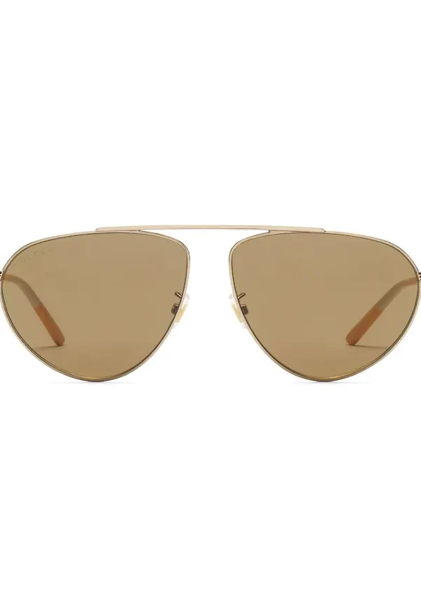 Gucci Eyewear tonade pilotsolglasögon - Brun