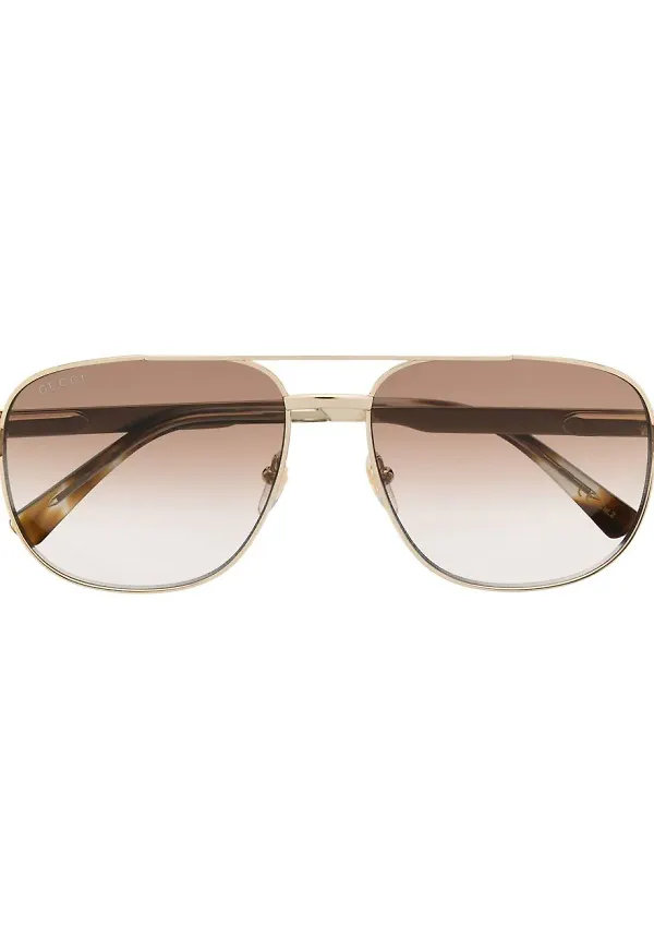 Gucci Eyewear tonade pilotsolglasögon - Guldfärgad