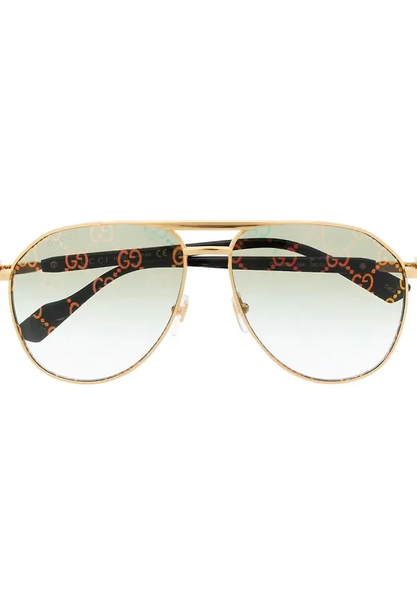Gucci Eyewear tonade pilotsolglasögon - Guldfärgad