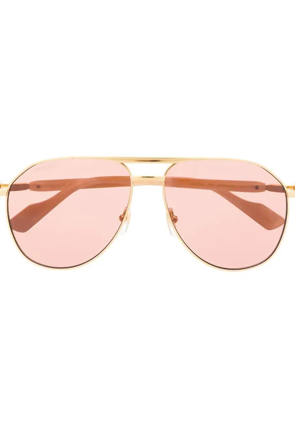 Gucci Eyewear tonade pilotsolglasögon - Guldfärgad