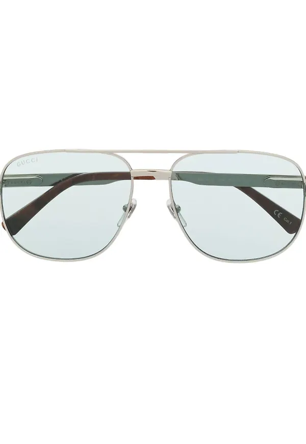 Gucci Eyewear tonade pilotsolglasögon - Silverfärgad