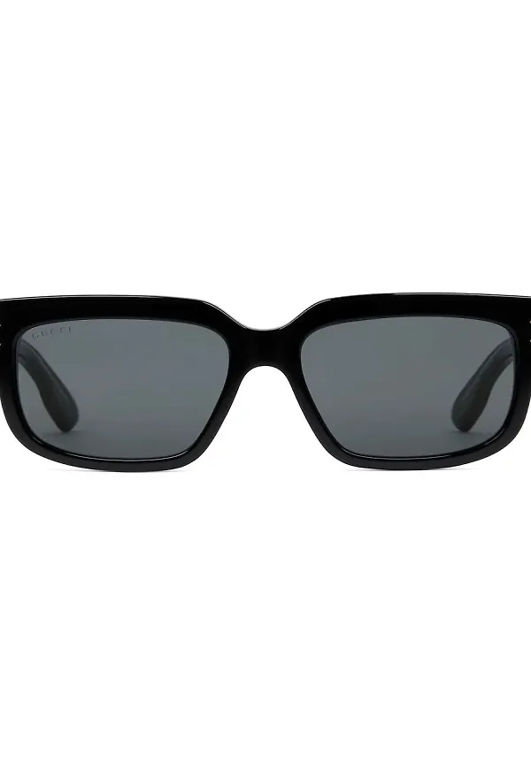 Gucci Eyewear tonade rektangulära solglasögon - Svart