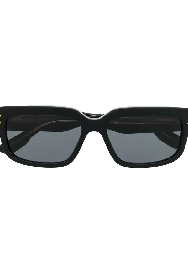 Gucci Eyewear tonade rektangulära solglasögon - Svart