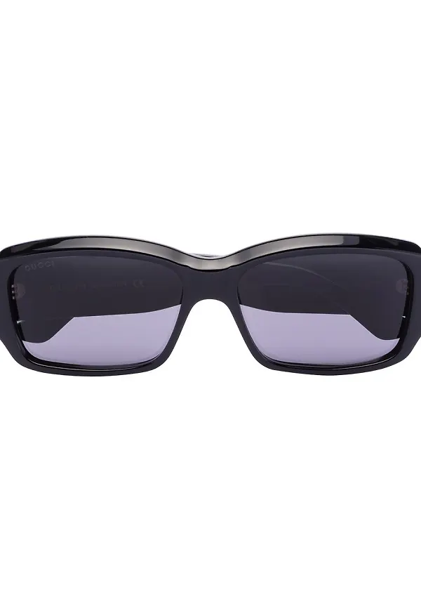 Gucci Eyewear tonade rektangulära solglasögon - Svart