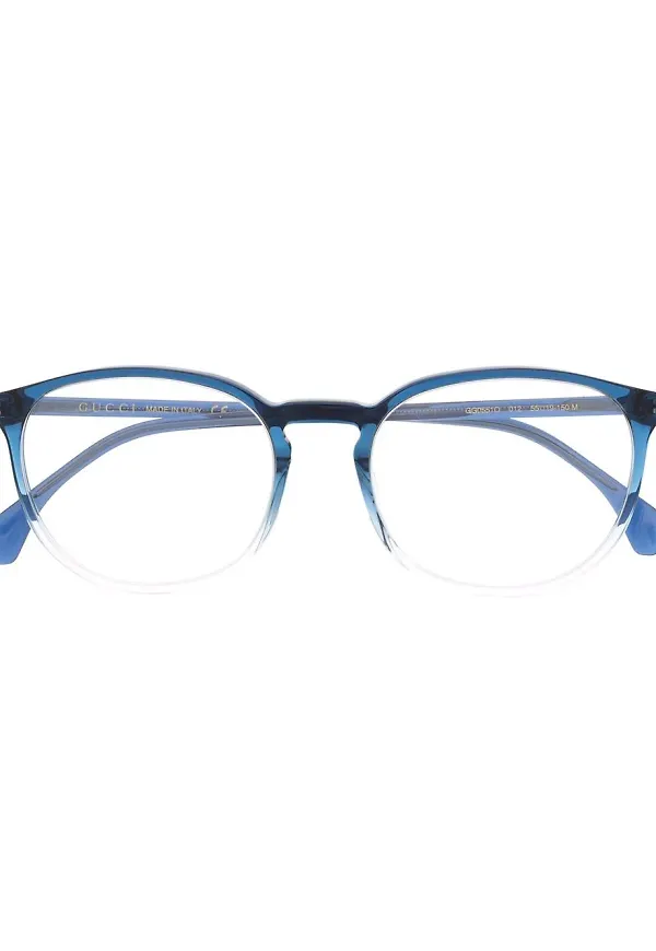Gucci Eyewear tonade runda solglasögon - Blå