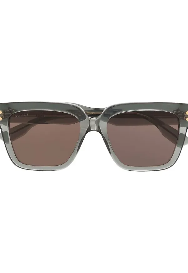 Gucci Eyewear transparenta fyrkantiga solglasögon - Grön