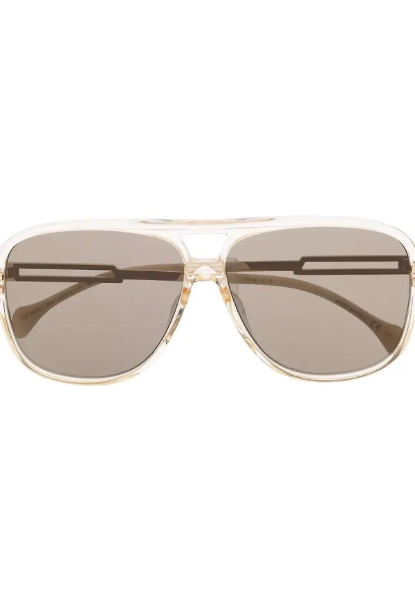 Gucci Eyewear transparenta pilotglasögon - Neutral