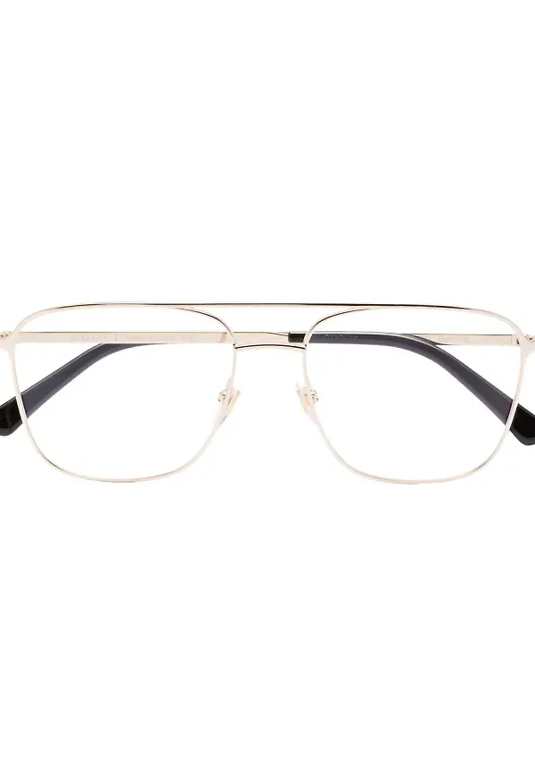 Gucci Eyewear tvåfärgade pilotglasögon - Guldfärgad