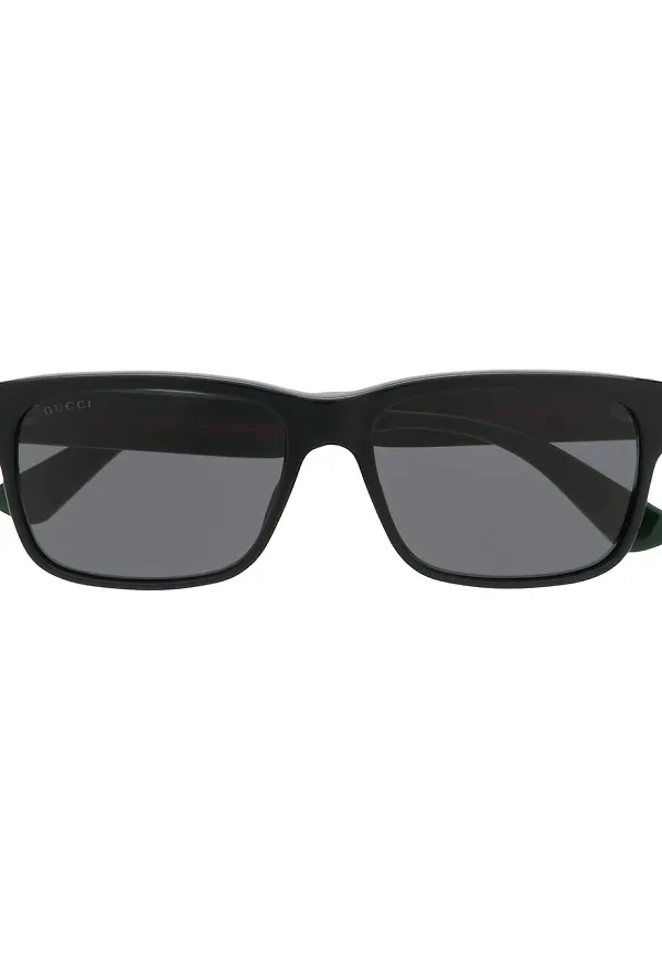 Gucci Eyewear Web fyrkantiga solglasögon - Svart