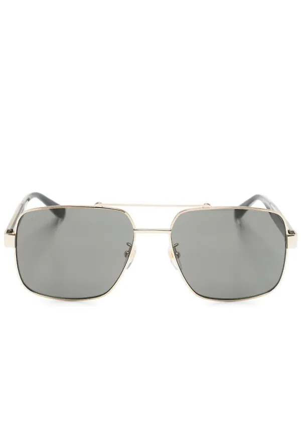Gucci Eyewear Web solglasögon - Guldfärgad