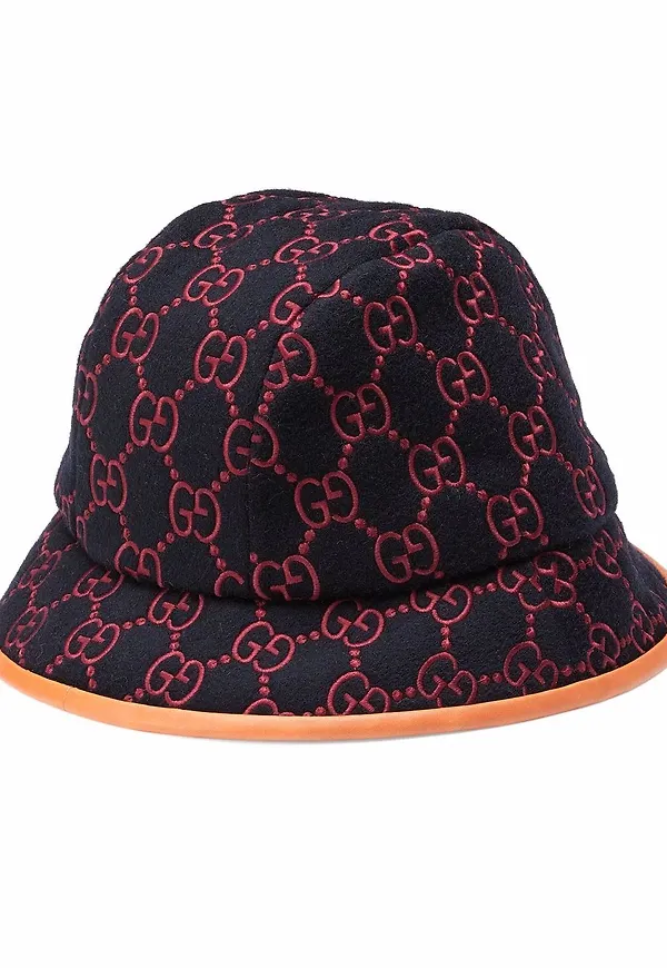Gucci fiskehatt med brodyr - Blå