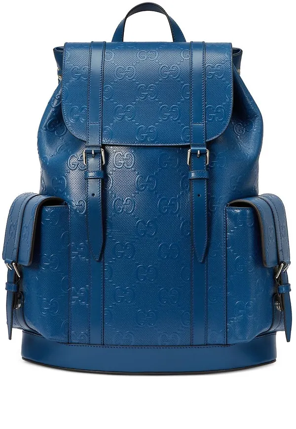 Gucci GG-präglad ryggsäck - Blå