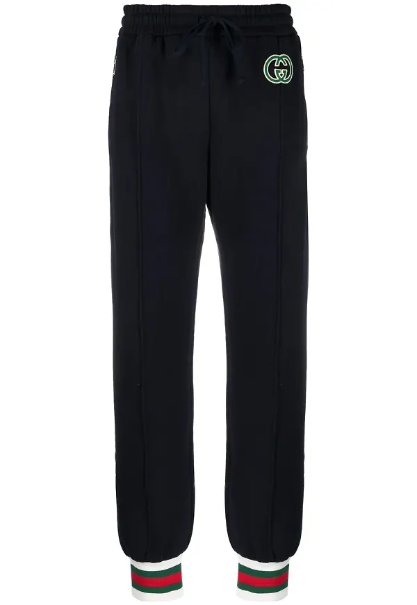Gucci GG-Supreme trackpants med dragsko - Blå
