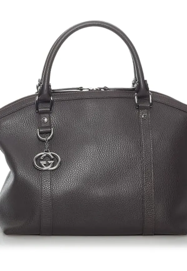 Gucci Gg Charm Dome Leather Handbag