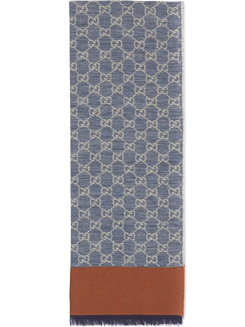 Gucci GG halsduk i jacquard - Blå
