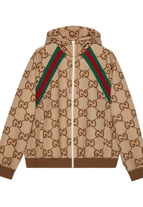 Gucci GG huvjacka med monogram - Brun