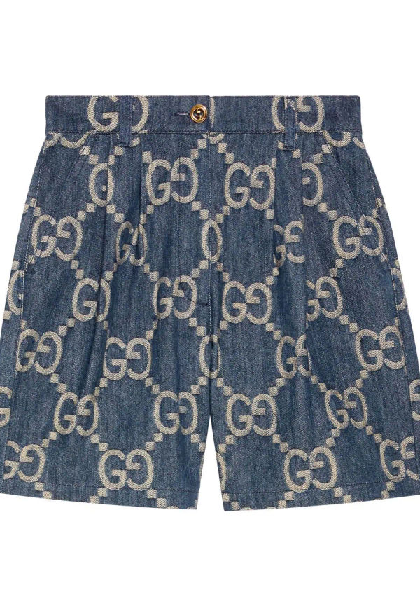 Gucci GG jeansshorts i jacquard - Blå