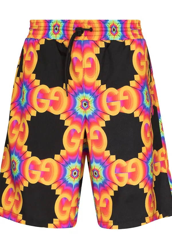 Gucci GG kaleidoskop-knäshorts - Svart