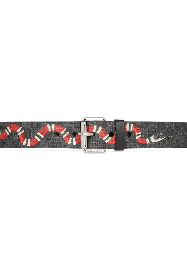 Gucci GG Kingsnake bälte - Svart