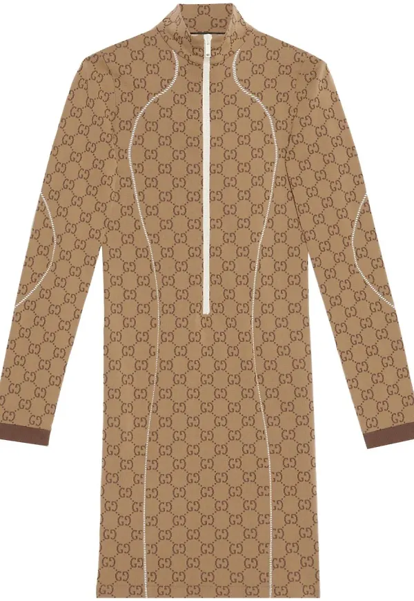 Gucci GG klänning i jacquard - Neutral