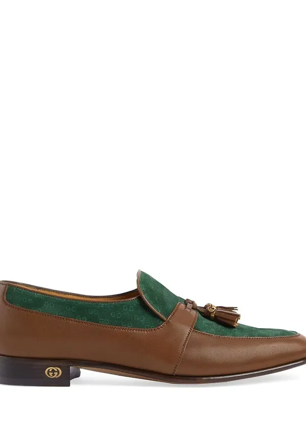 Gucci GG loafers med tofsdetalj - Brun