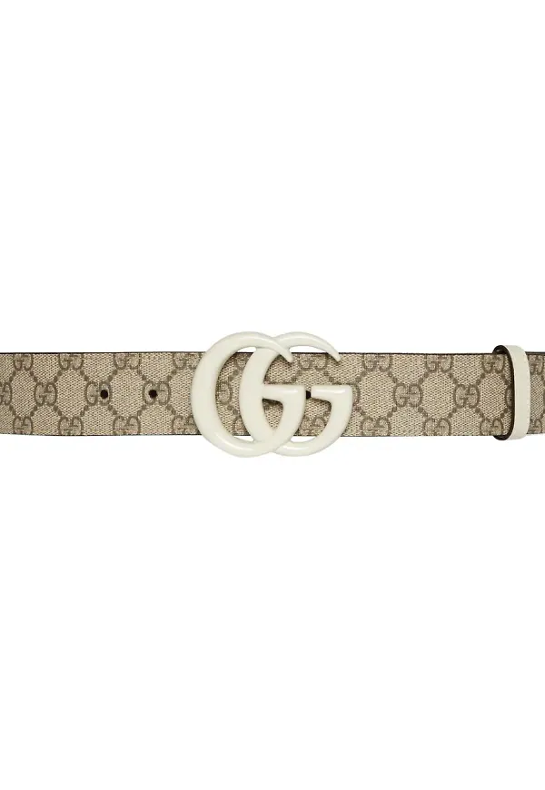 Gucci GG Marmont brett bälte - Neutral