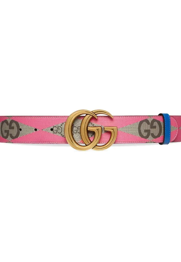 Gucci GG Marmont brett bälte - Rosa