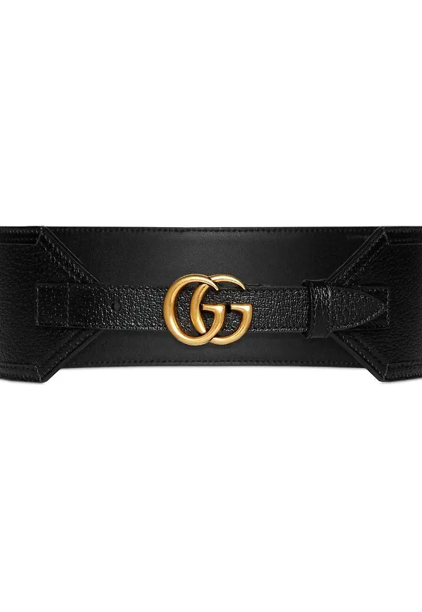 Gucci GG Marmont brett midjeskärp - Svart