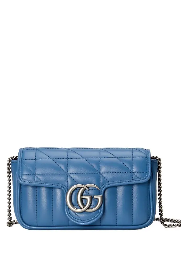 Gucci GG Marmont liten axelväska - Blå