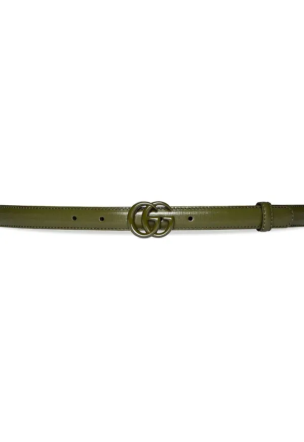 Gucci GG Marmont läderbälte - Grön