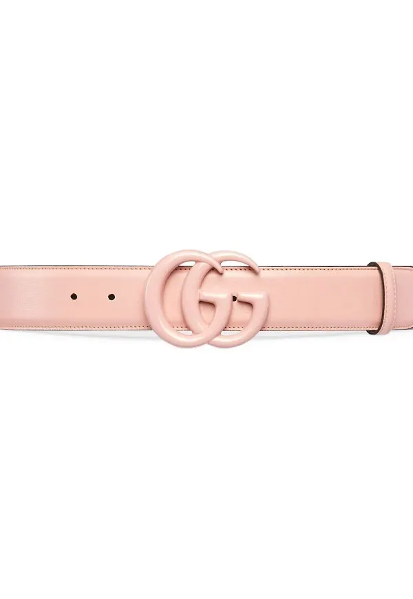 Gucci GG Marmont läderbälte - Rosa