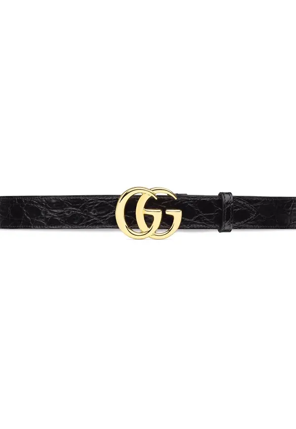 Gucci GG Marmont tunt bälte - Svart