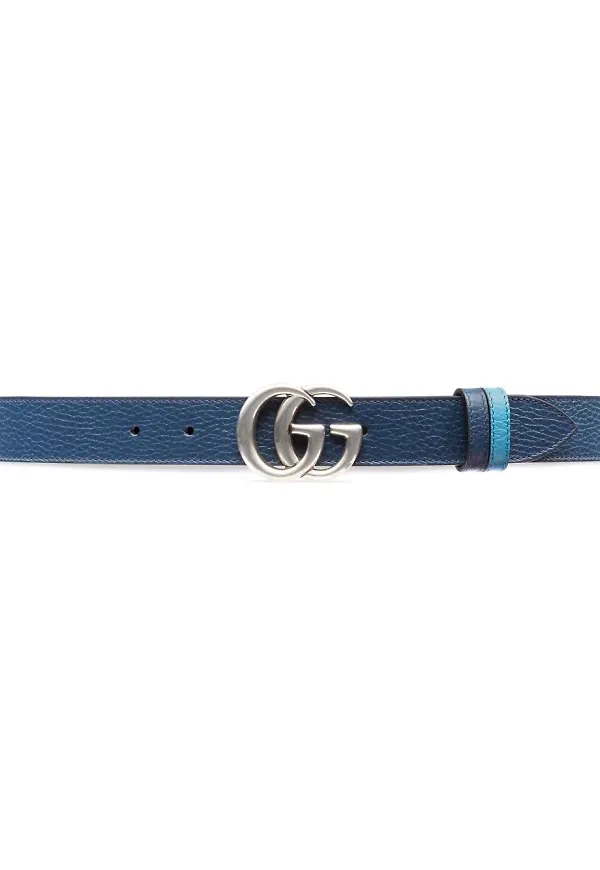 Gucci GG Marmont vändbart bälte - Blå
