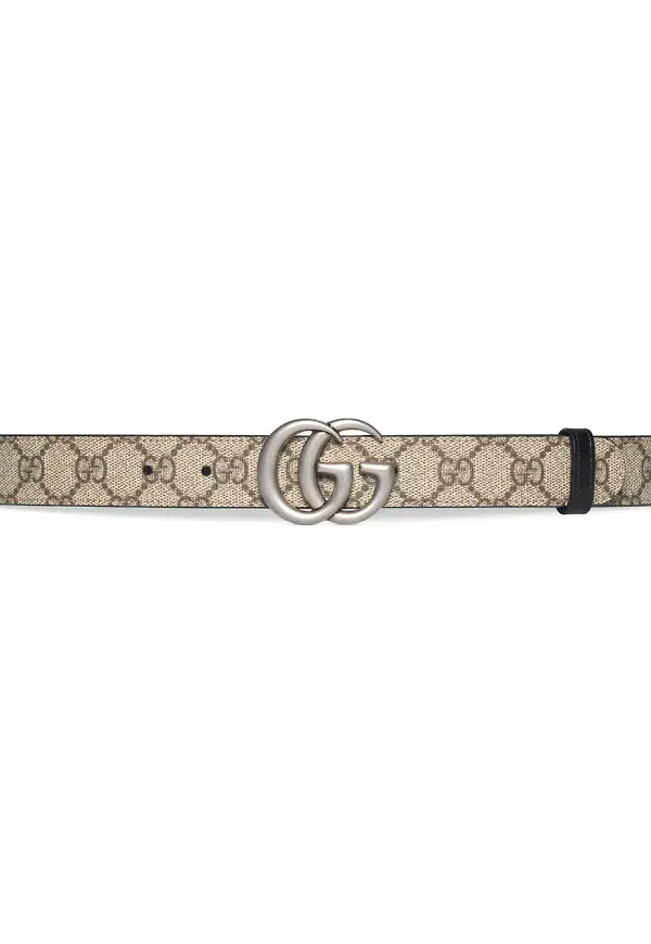 Gucci GG Marmont vändbart bälte - Svart