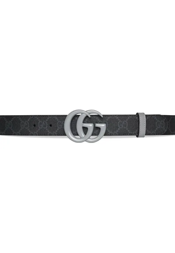 Gucci GG Marmont vändbart bälte - Svart