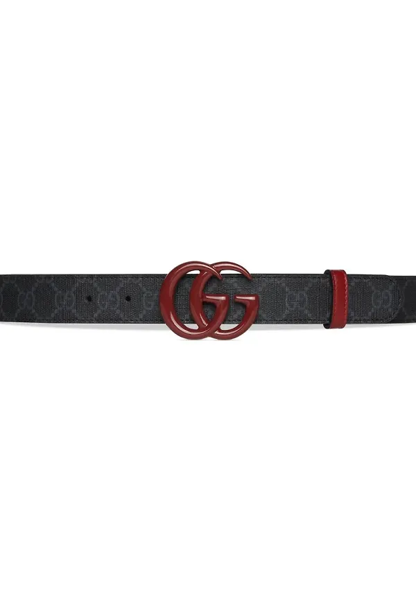 Gucci GG Marmont vändbart bälte - Svart