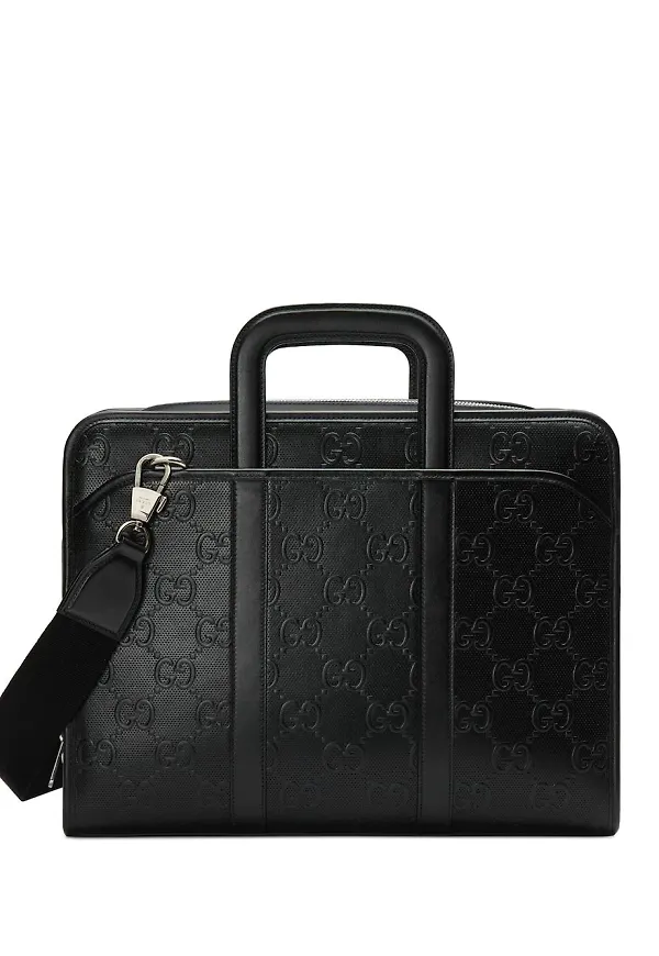 Gucci GG präglad portfölj - Svart