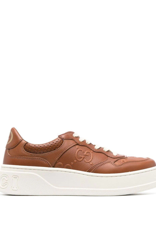 Gucci GG präglade sneakers - Brun