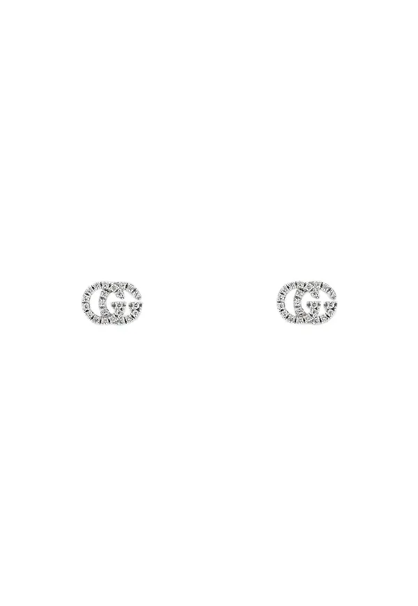 Gucci GG Running stiftörhängen - Silverfärgad