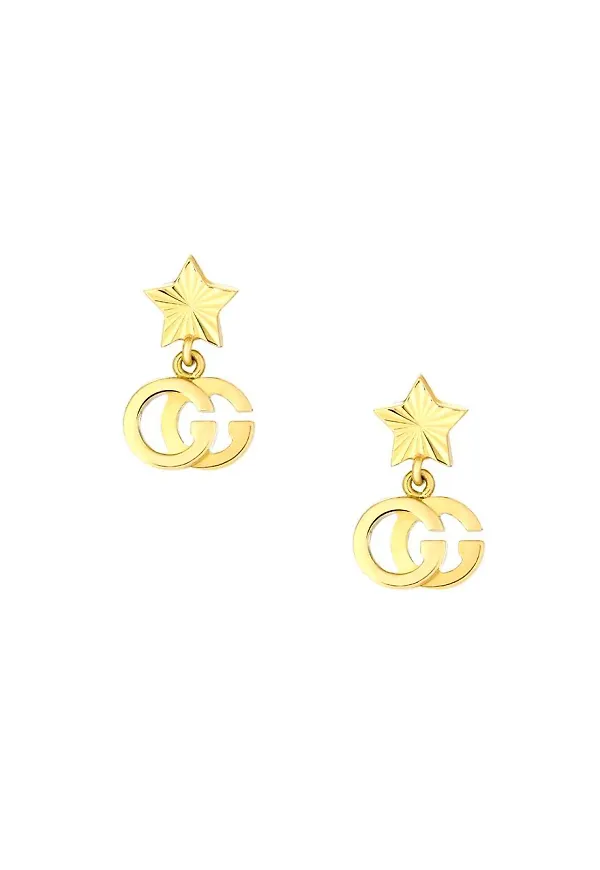 Gucci GG Running örhängen i 18K gult guld - Guldfärgad