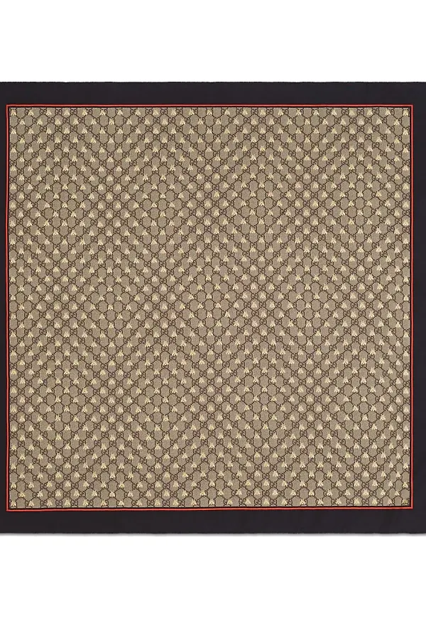 Gucci GG sidensjal - Brun