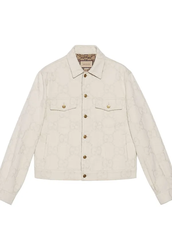 Gucci GG stickad jeansjacka - Neutral