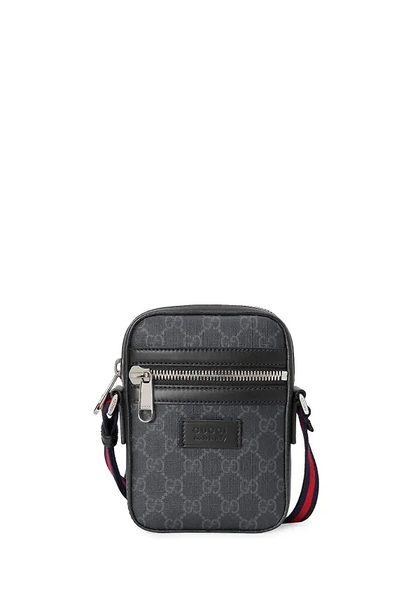 Gucci GG Supreme axelremsväska - Svart