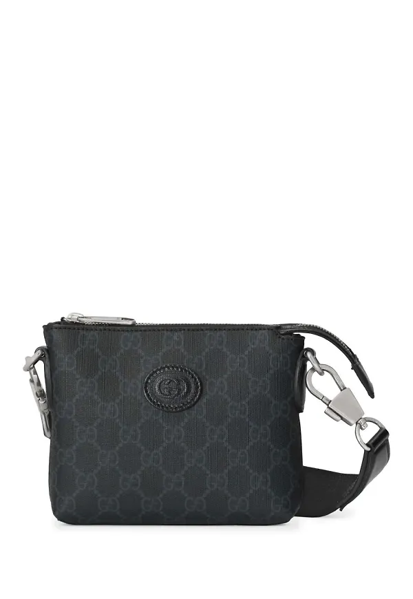 Gucci GG Supreme axelremsväska - Svart
