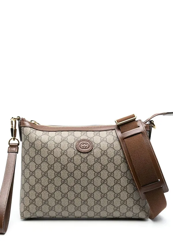 Gucci GG Supreme axelväska - Brun