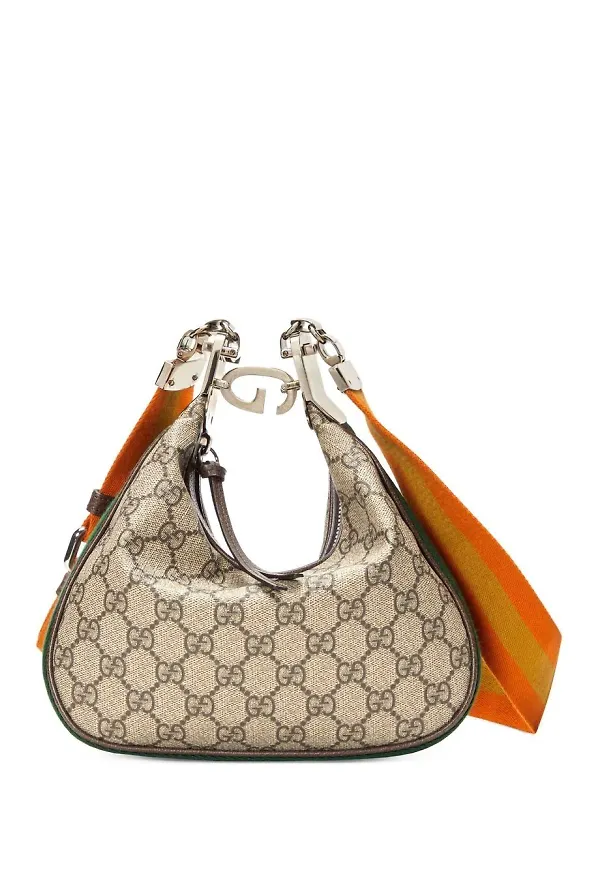 Gucci GG Supreme axelväska med utbytbar rem - Neutral