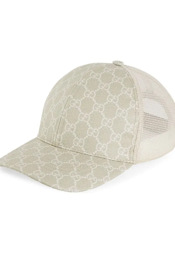 Gucci GG Supreme basebollkeps - Vit